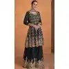 Embroidery Work Georgette Pakistani Blue Designer Plus Size Sharara Suit - 8687183698