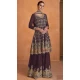 Embroidery Work Georgette Pakistani Wine Designer Sharara Suit - 8687183699