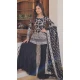 Viscose Jacquard Zari Embroidery Work Readymade Sharara Suit In Black - 8693183726