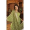 Pista Green Faux Georgette Embroidered Readymade Gown Suit - 8694183730