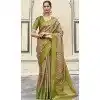 Pattu Silk Zari Weaving Work Green Color Plus Size Indian Saree - 8706183832