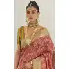 Multi Color Weaving Work Organza Silk Plus Size Indian Saree - 8707183833