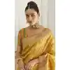 Yellow Color Weaving Work Organza Silk Plus Size Indian Saree - 8707183837