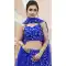 Georgette With Zari Embroidery Work Blue Party Wear Lehenga Choli - 8708183839