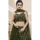 Georgette With Zari Embroidery Work Green Party Wear Lehenga Choli - 8708183840