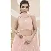 Georgette With Zari Embroidery Work Pink Party Wear Plus Size Lehenga Choli - 8708183841