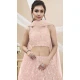 Georgette With Zari Embroidery Work Pink Party Wear Lehenga Choli - 8708183841