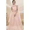 Georgette With Zari Embroidery Work Pink Party Wear Plus Size Lehenga Choli - 8708183841
