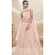 Georgette With Zari Embroidery Work Pink Party Wear Lehenga Choli - 8708183841