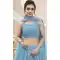 Georgette With Zari Embroidery Work Sky Blue Party Wear Lehenga Choli - 8708183843