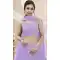 Georgette With Zari Embroidery Work Lavender Party Wear Lehenga Choli - 8708183844