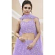 Georgette With Zari Embroidery Work Lavender Party Wear Lehenga Choli - 8708183844