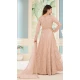 Net Embroidered Work Pakistani Anarkali Salwar Suit in Peach -8741183976