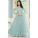 Net Embroidered Work Pakistani Anarkali Salwar Suit in Sky Blue -8741183977