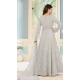 Net Embroidered Work Pakistani Anarkali Salwar Suit in Light Grey -8741183978