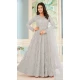 Net Embroidered Work Pakistani Anarkali Salwar Suit in Light Grey -8741183978