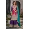 Chinnon Embroidery Work Pakistani Palazzo Suit in Purple -8747184000