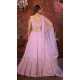 Faux Georgette Embroidery Work Wedding Lehenga Choli in Lavender -8804184238
