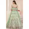 Net Sequence Work Plus Size Bridal Wear Lehenga Choli in Turquoise -8824184343