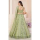 Georgette Sequence Work Bridal Wear Lehenga Choli in Green -8824184345