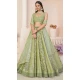 Georgette Sequence Work Bridal Wear Lehenga Choli in Green -8824184345