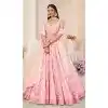 Georgette Sequence Work Plus Size Bridal Wear Lehenga Choli in Pink -8824184346