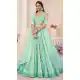 Georgette Sequence Work Bridal Wear Lehenga Choli in Turquoise -8824184347