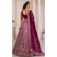 Net Sequence Work Bridal Wear Lehenga Choli in Maroon -8824184351