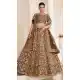 Beige Net Thread Sequence Work Bridal Wear Lehenga Choli -8824184355