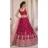 Georgette Thread Sequence Work Plus Size Bridal Wear Lehenga Choli in Pink -8824184356