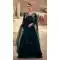 Embroidery Work Chinon Silk Party Wear Gown Suit in Green -8877184619