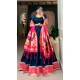 Vichitra Silk Lace Border Work Navy Blue Color Navratri Chaniya Choli -8901184710