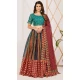 Print Work Silk Gujarati Garba Navratri Lehenga Chaniya Choli in Multi Color -8911184770