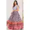 Print Work Silk Gujarati Garba Navratri Lehenga Chaniya Choli in White -8911184771
