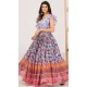 Print Work Silk Gujarati Garba Navratri Lehenga Chaniya Choli in White -8911184771