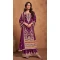 Heavy Chinon Embroidery Work Purple Color Pakistani Palazzo Suit -8919184833