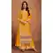 Heavy Chinon Embroidery Work Mustard Color Pakistani Palazzo Suit -8919184834