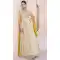 Georgette Cream Color Embroidery Work Anarkali Salwar Suit -8997185169