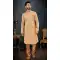 Peach Banarasi Jacquard Men's Wear Indo Western Sherwani -9010185218