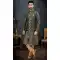 Banarasi Jacquard Green Color Men's Wear Indo Western Sherwani -9010185222