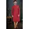 Jacquard Maroon Color Men's Wear Indo Western Sherwani -9010185224