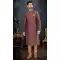 Jacquard Wine Color Men's Wear Indo Western Sherwani -9010185225
