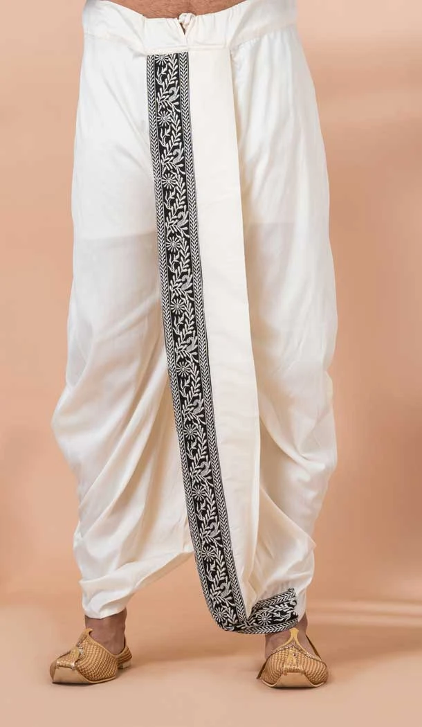 Viscose Embroidery Work Designer Men's Wear Kurta in Black -9020185276