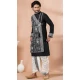Viscose Embroidery Work Designer Men's Wear Kurta in Black -9020185276