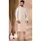 White Banarasi Dhupion Embroidery Work Designer Men's Wear Kurta -9021185281