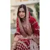 Faux Georgette Sequins Embroidery Work Plus Size Lehenga Choli in Maroon -9028185351