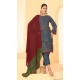 Grey Georgette Embroidery Work Party Wear Salwar Suit -9035185383