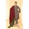 Mouse Grey Georgette Embroidery Work Party Wear Plus Size Salwar Suit -9035185384