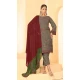 Mouse Grey Georgette Embroidery Work Party Wear Salwar Suit -9035185384