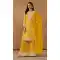 Embroidery Work Faux Georgette Party Wear Sharara Suit in Yellow -9037185389